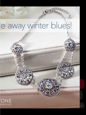 Winter blues necklace from Swarovski new
